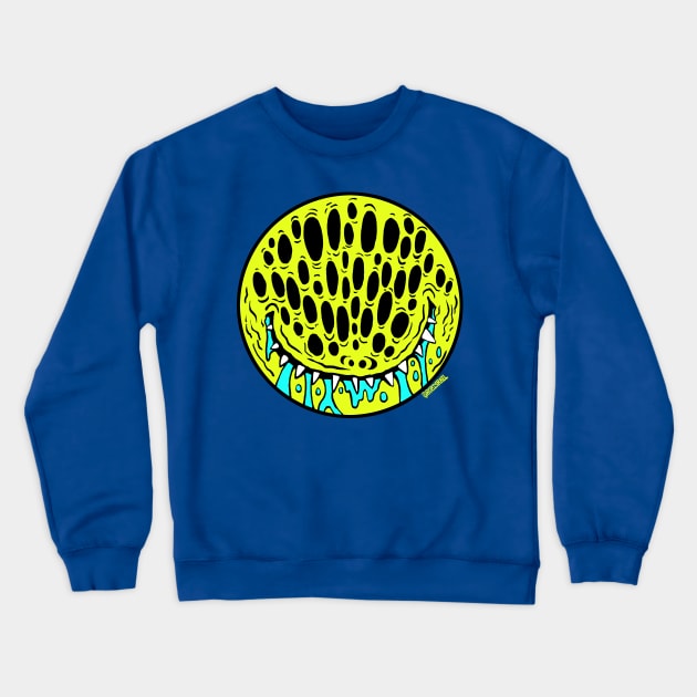 Alien Smiley Face Crewneck Sweatshirt by Robisrael